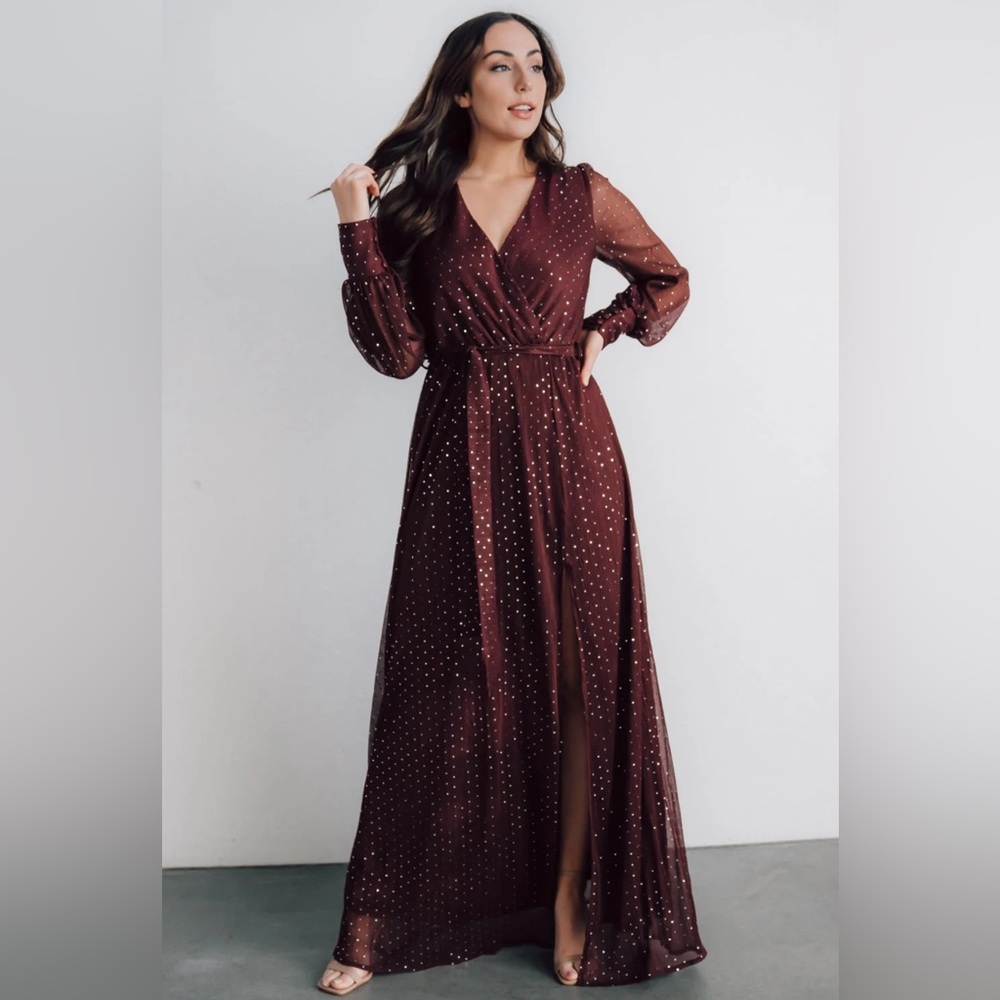 Baltic Born Abigail Sparkle Dress in Mulberry - XL
